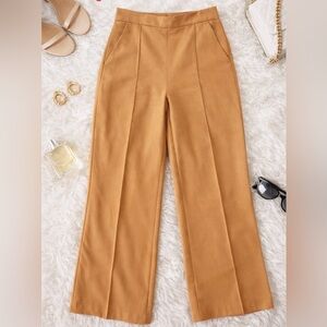 Tailored Wide-Leg Pants in Camel